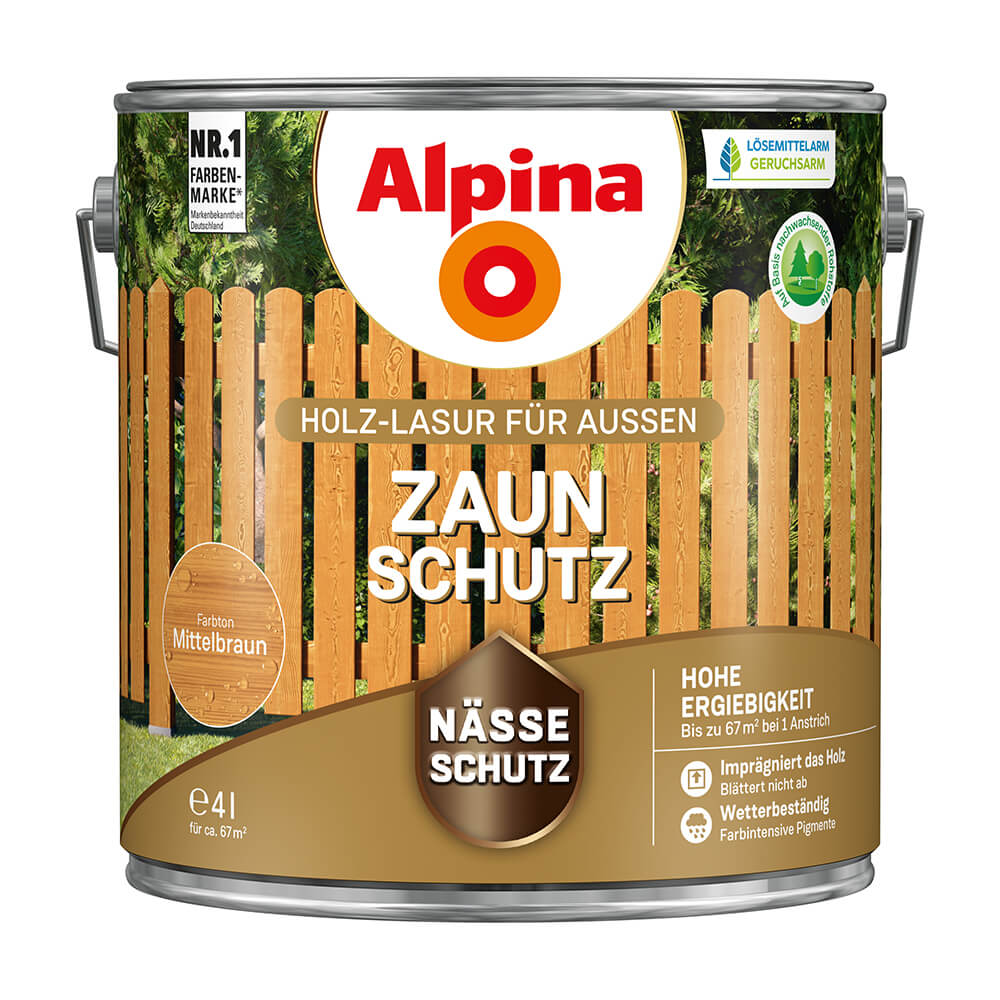 Holzlacke, Zäunenschutz, Holzanstrich, Mittelbraun, Außenfarbe