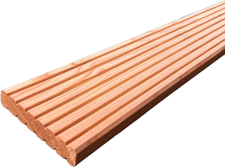 Terrassendielen Lärche grob genutet