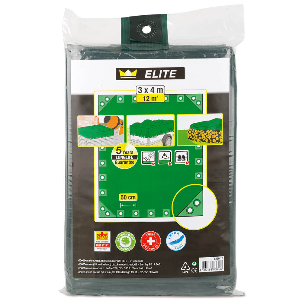 Premiu Ösenplane, grün, 120 g/qm, UV-beständig