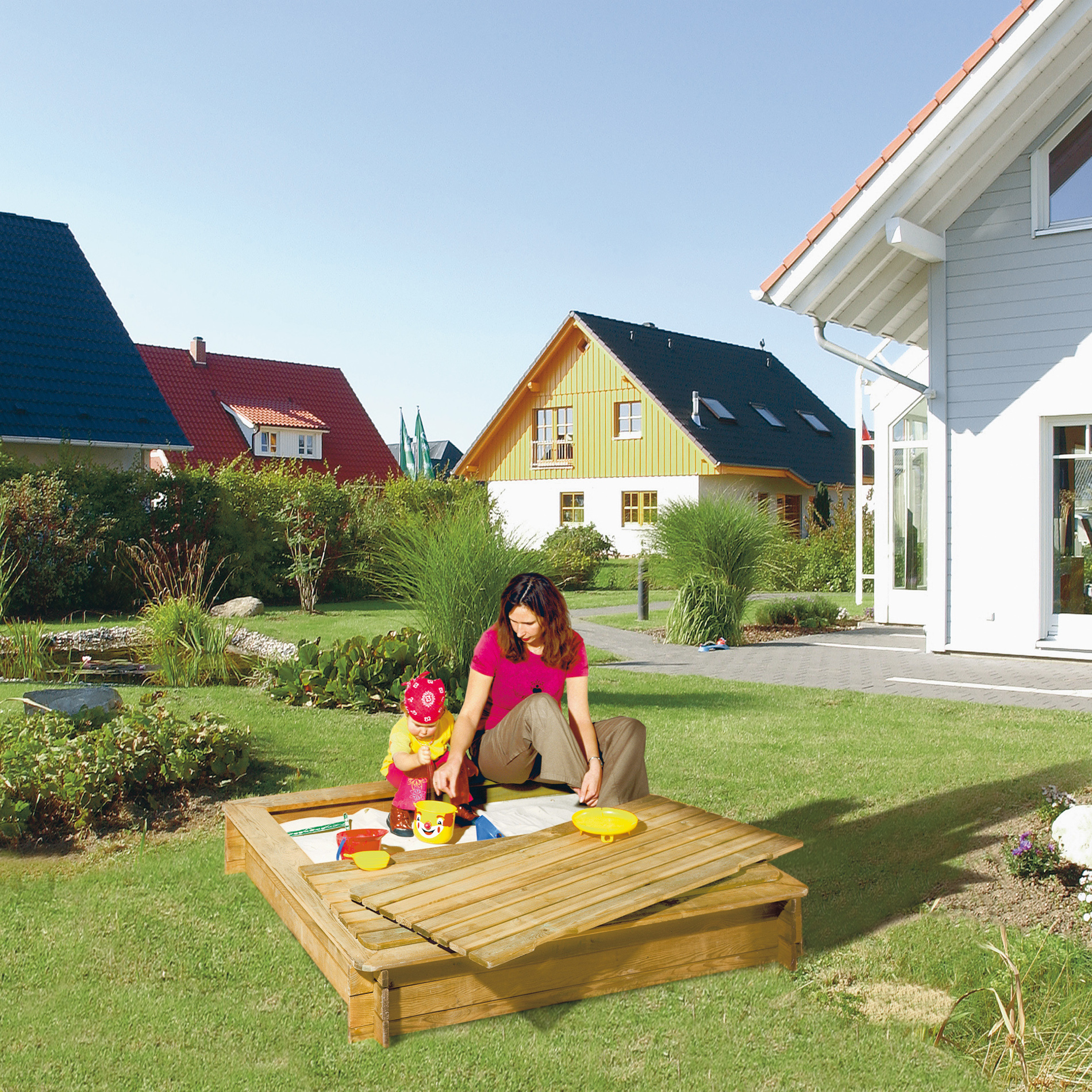 Sandkasten PHIL mit Holzabdeckung