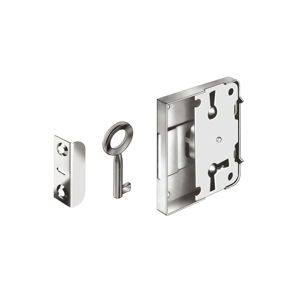 Aufschraubschloss 25mm, vernickelt