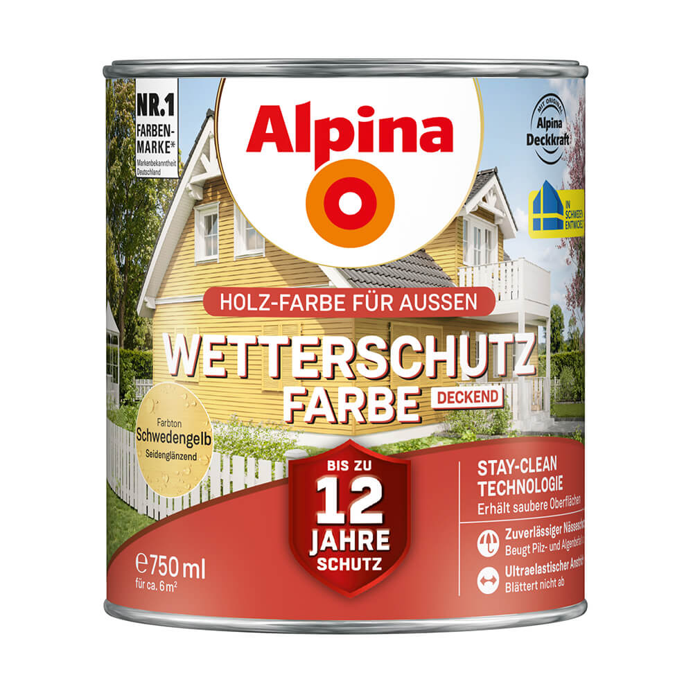 Alpina Wetterschutzfarbe, deckend