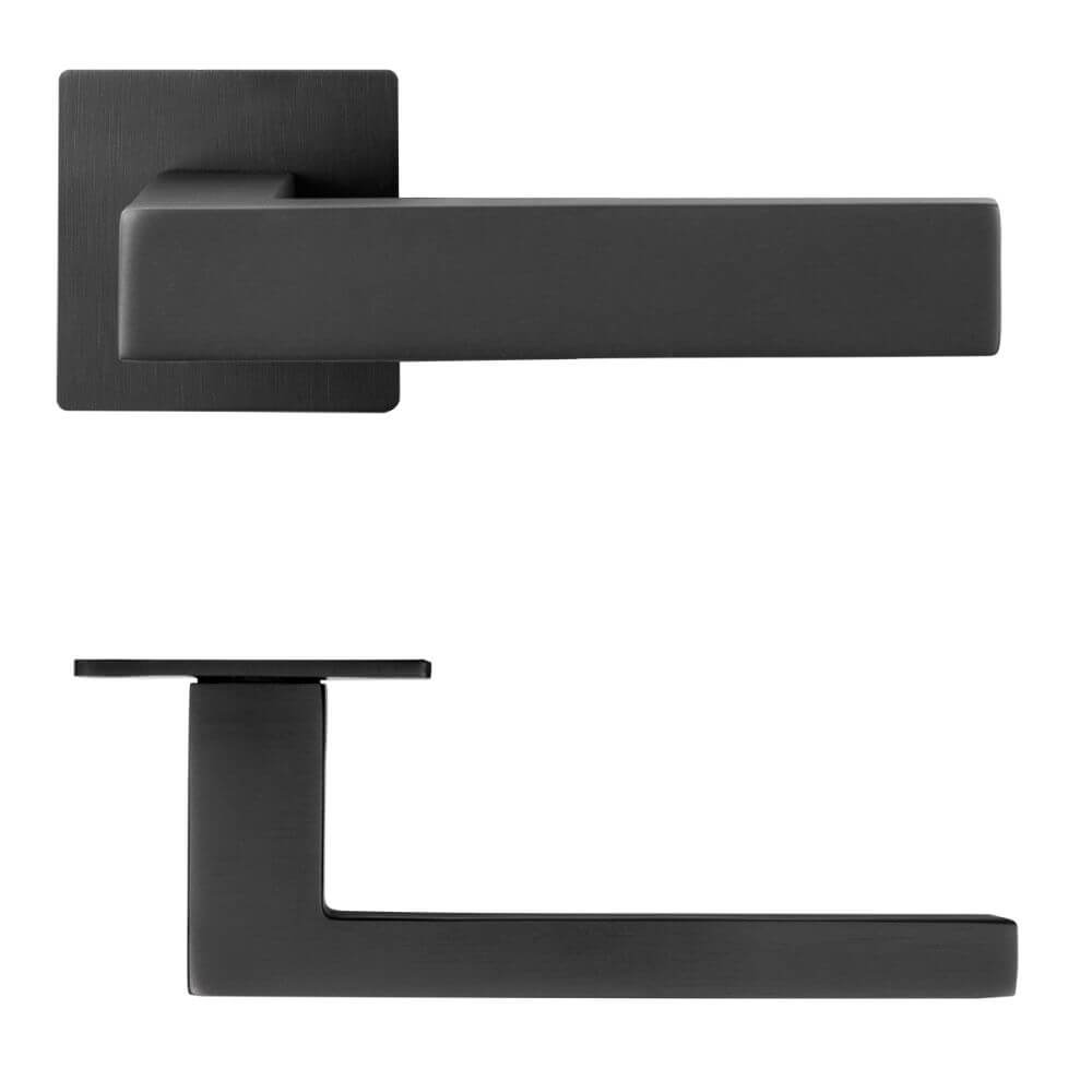 Türdrücker Abano Flat Square Rauchschwarz