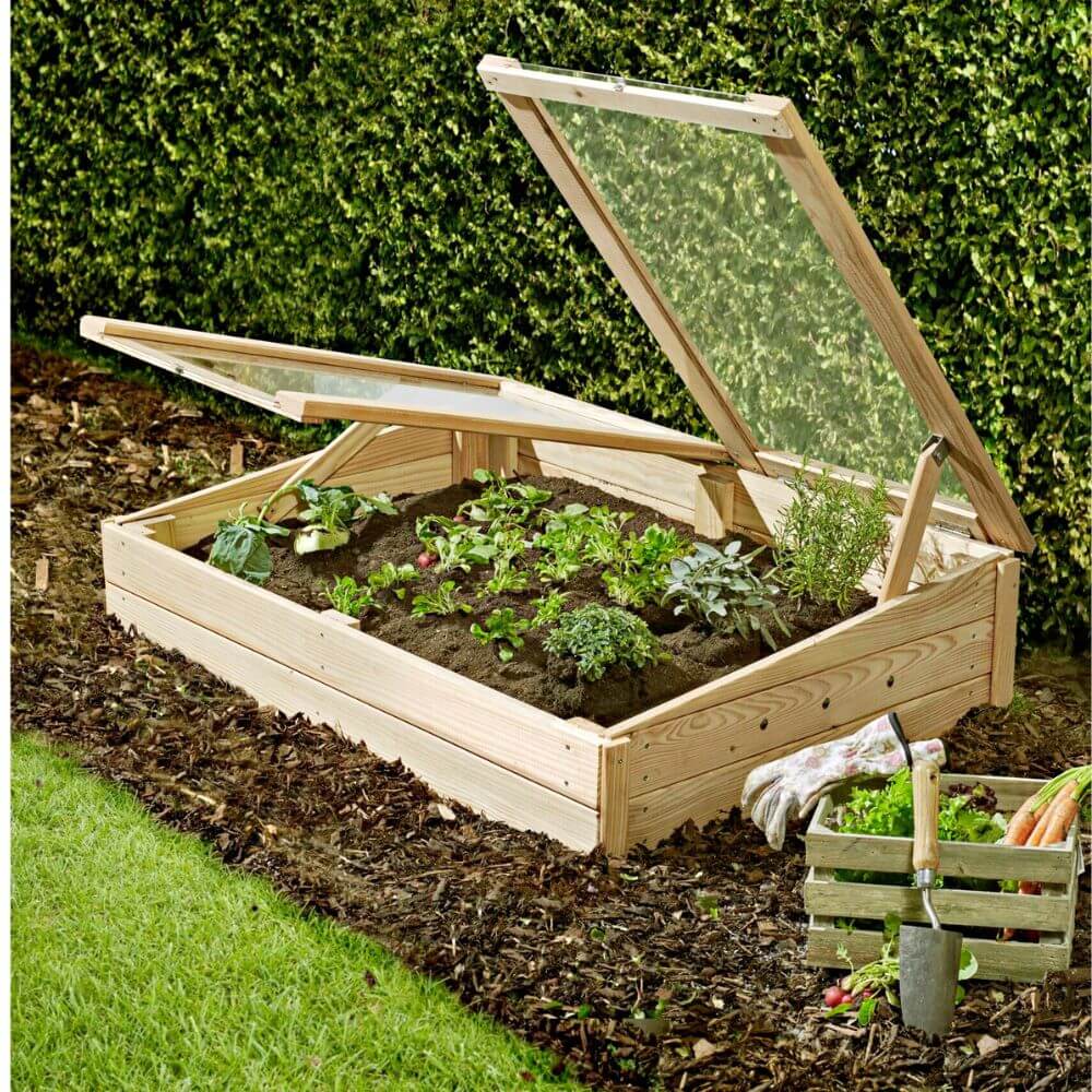 Hochbeet Lärche Frühbeetaufsatz