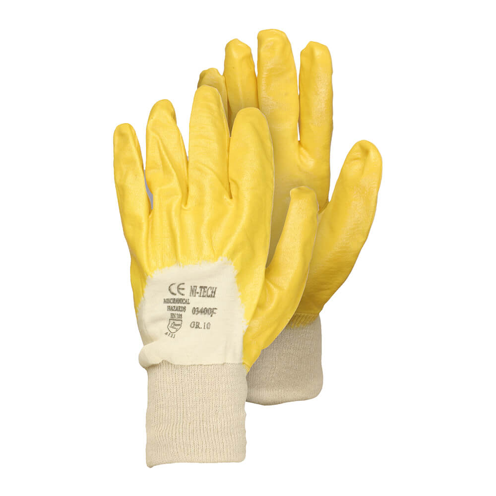 Nitrilhandschuh auf Baumwollträgergewebe