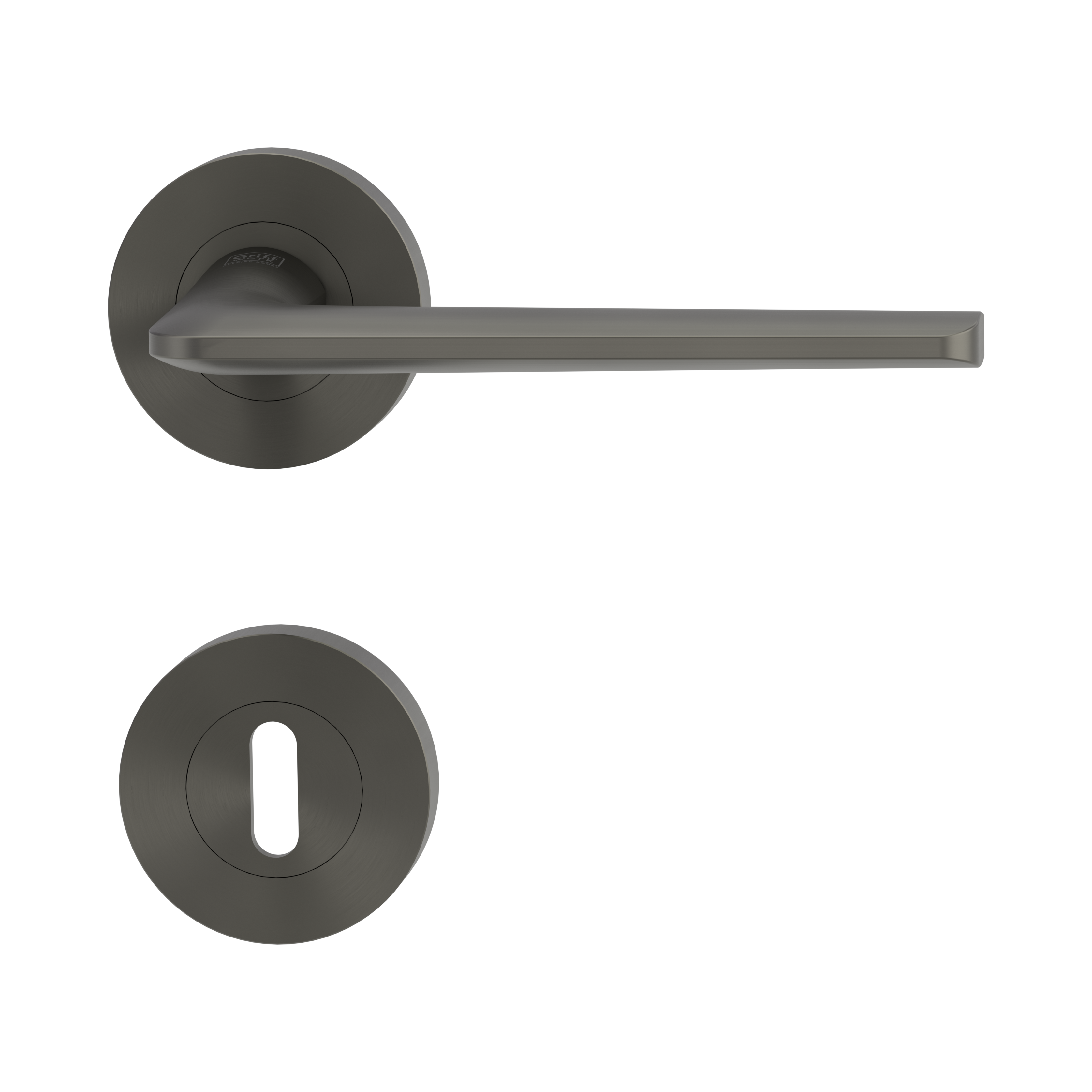 Türdrücker Remote, rund, Kaschmirgrau