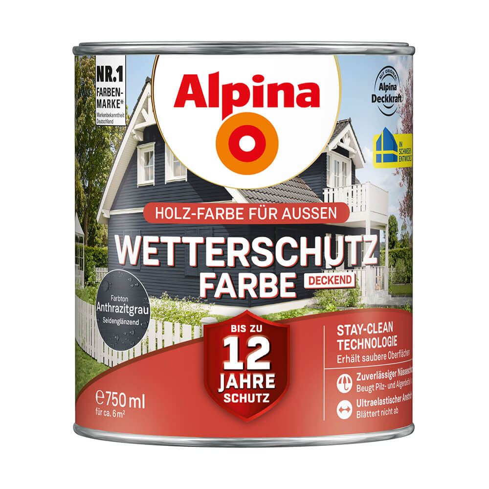 Alpina Wetterschutzfarbe, deckend