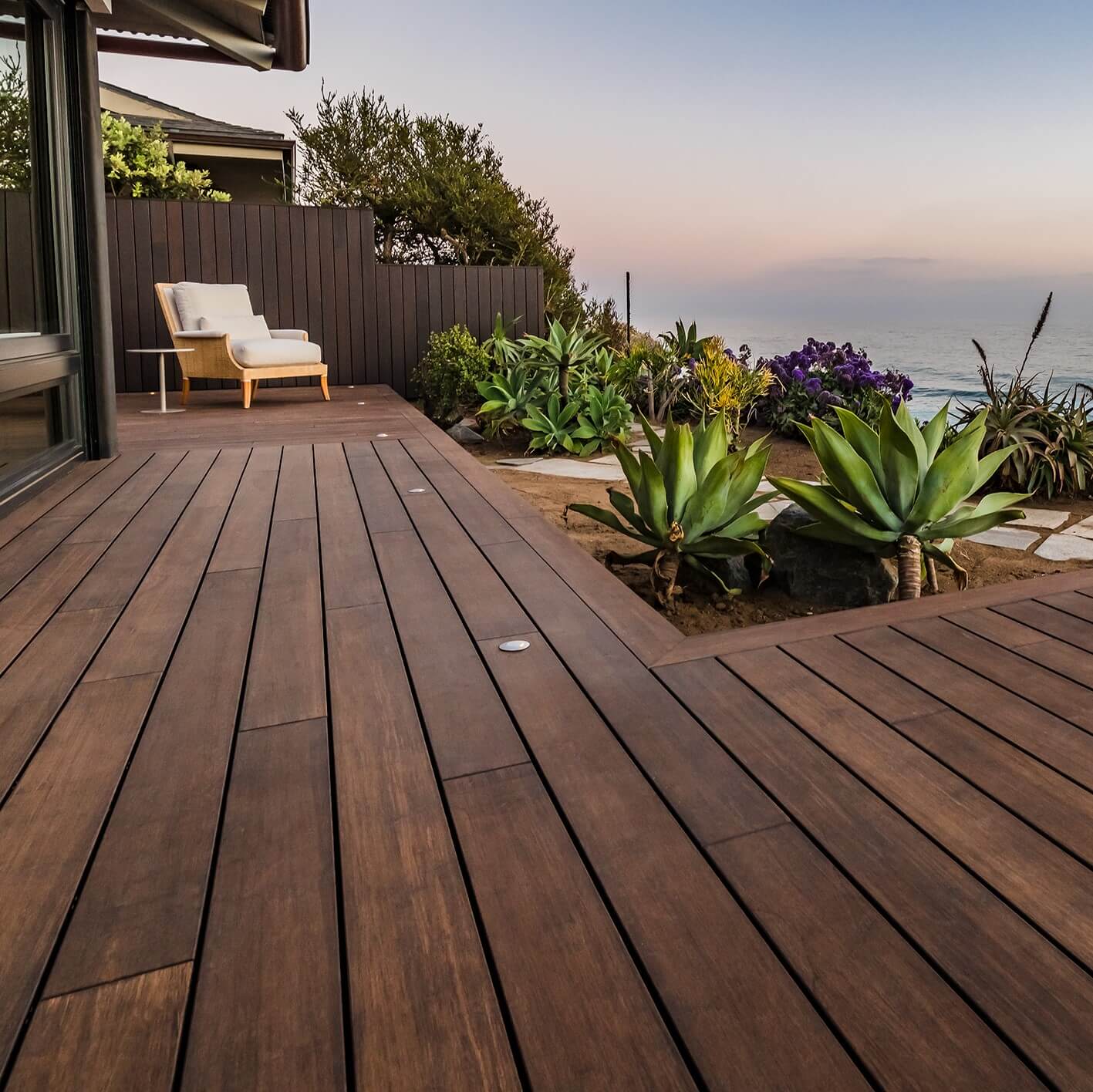 Terrassendiele Bambus glatt/geriffelt