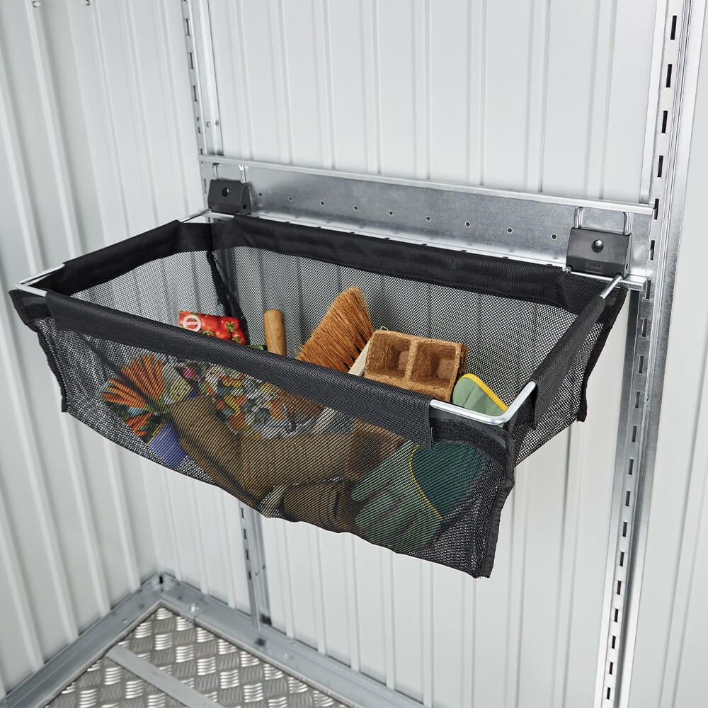 Einhängesack mit Schiene für Gerätehäuser und Geräteschrank