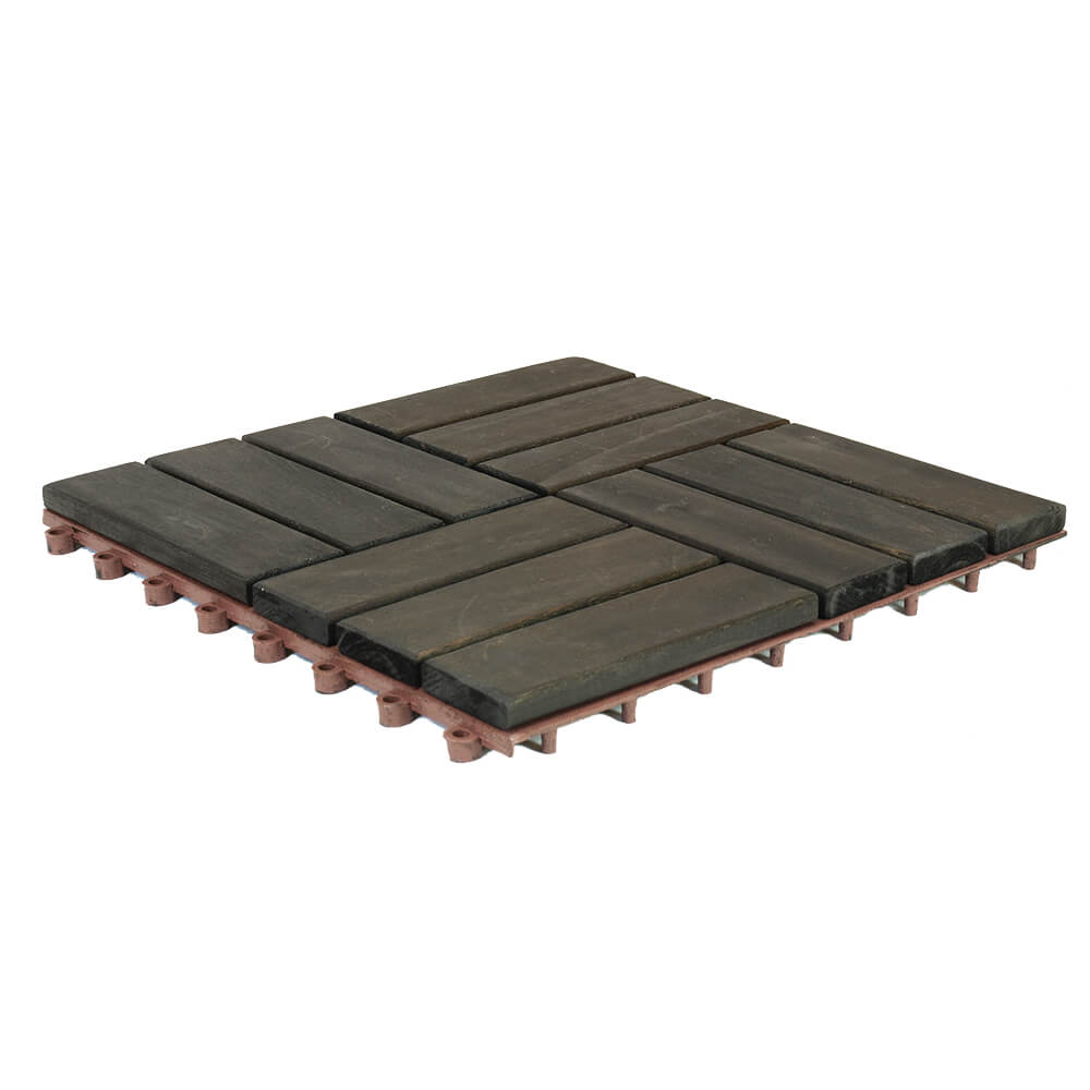 Holzfliese Akazie, anthrazit