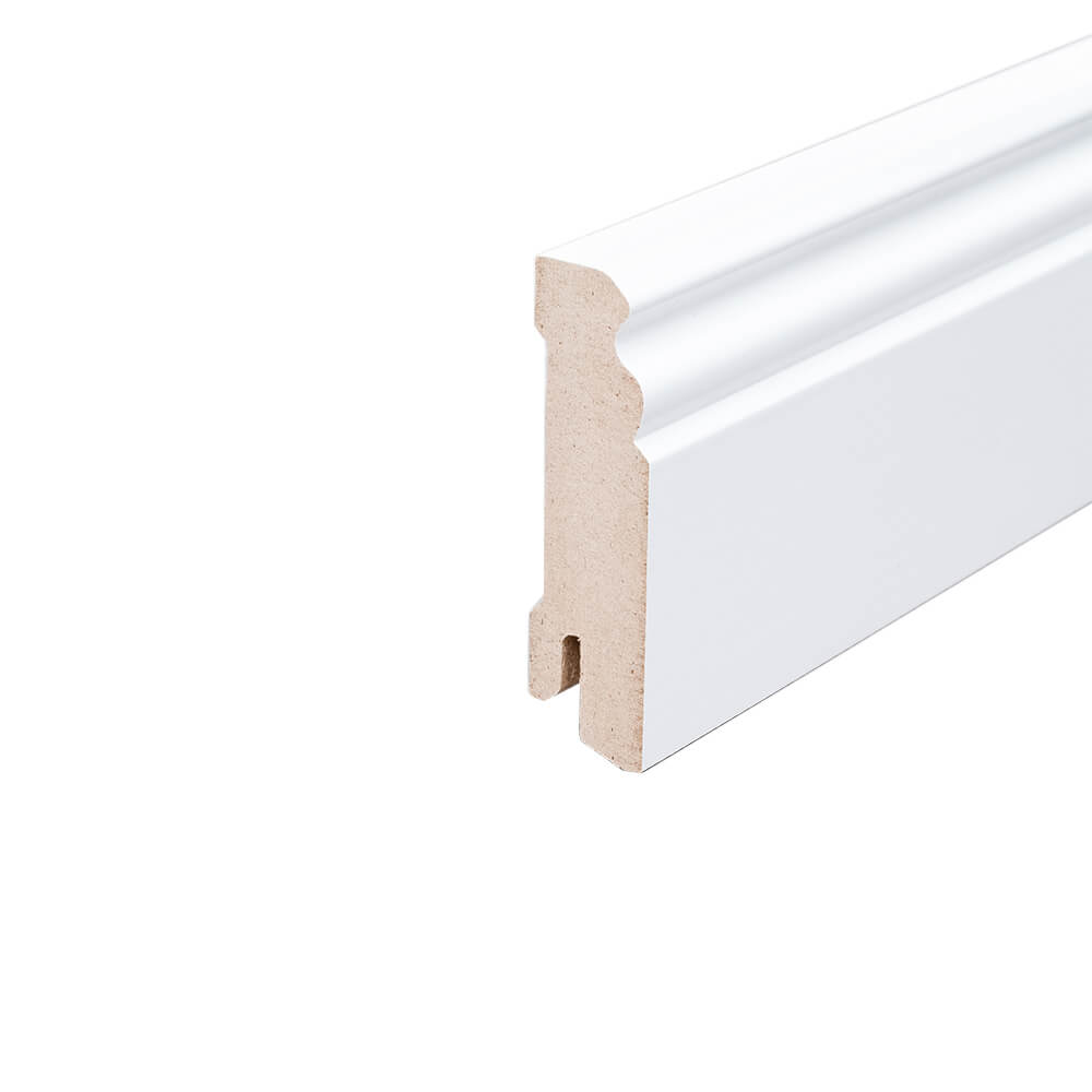 Sockelleiste MDF Hamburger Profil weiß