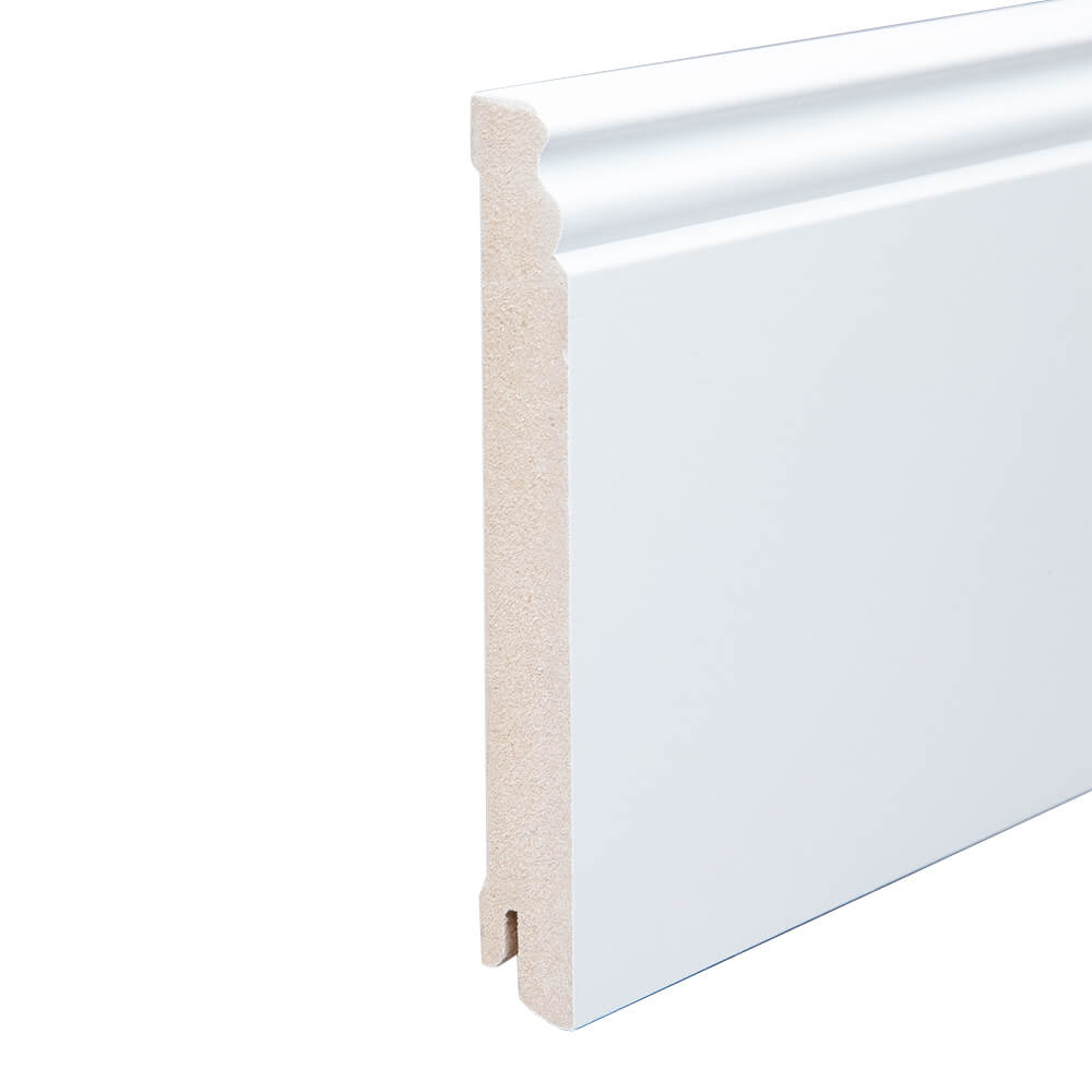 Sockelleiste Hamburgerprofil weiß grundiert