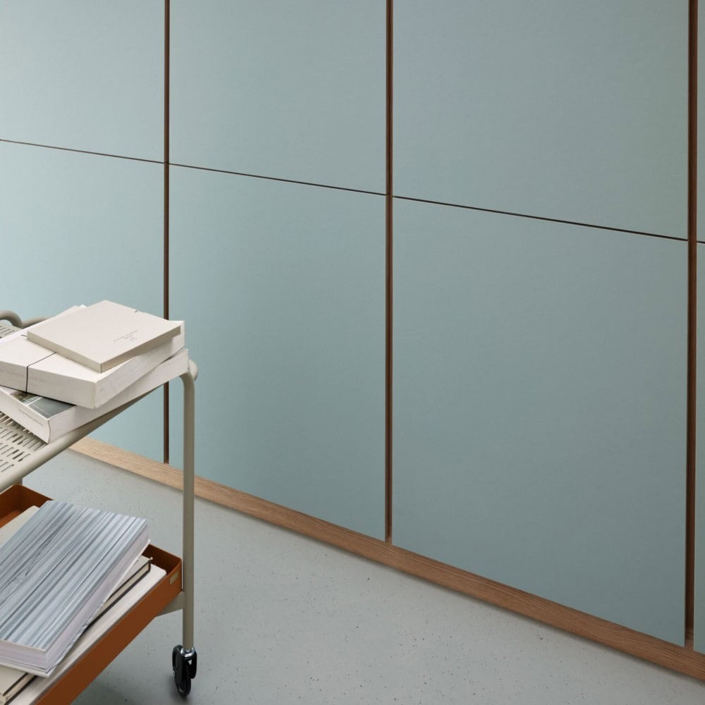 Küche, Schränke, Fronten, Blau, Glanz