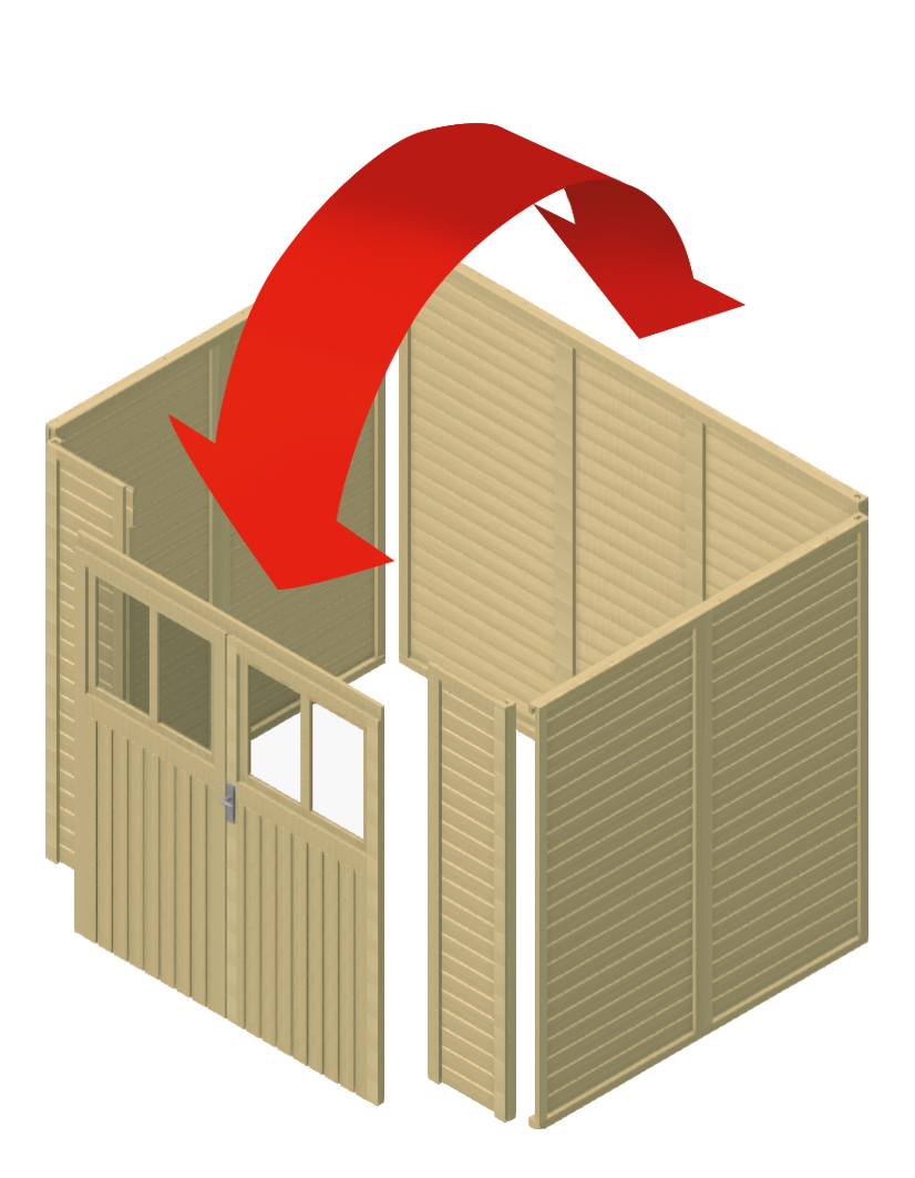 Geräteraum für Einzelcarport Classic