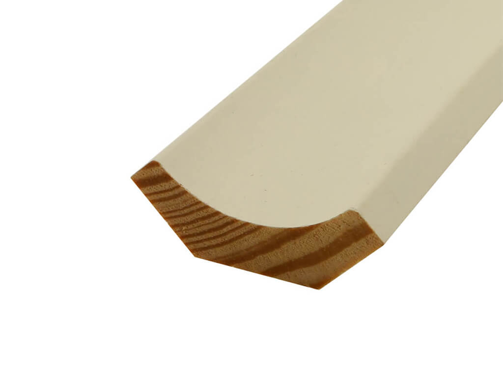 Hohlkehlleiste, weiß lackiert
