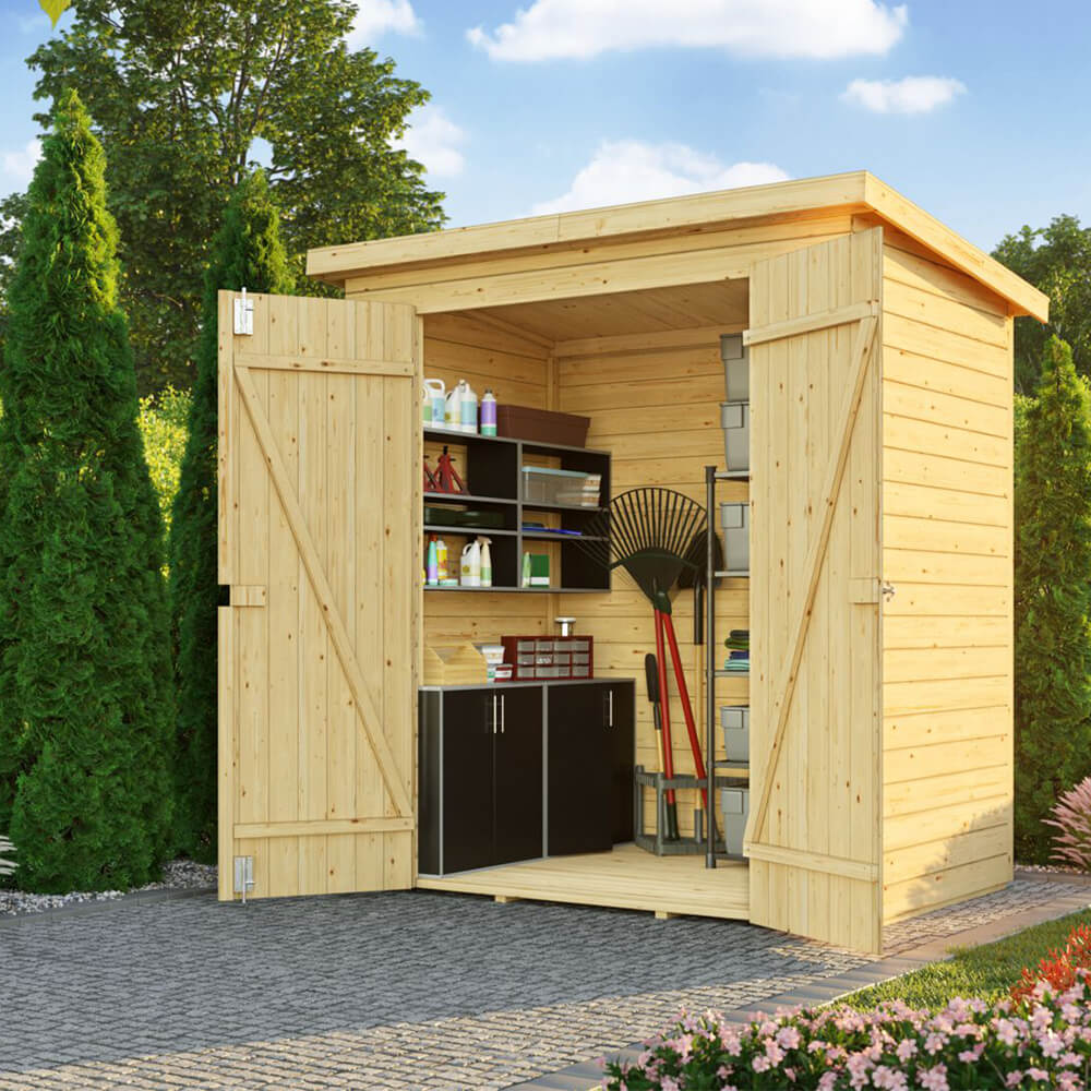 Elementhaus Nyland, Pultdach