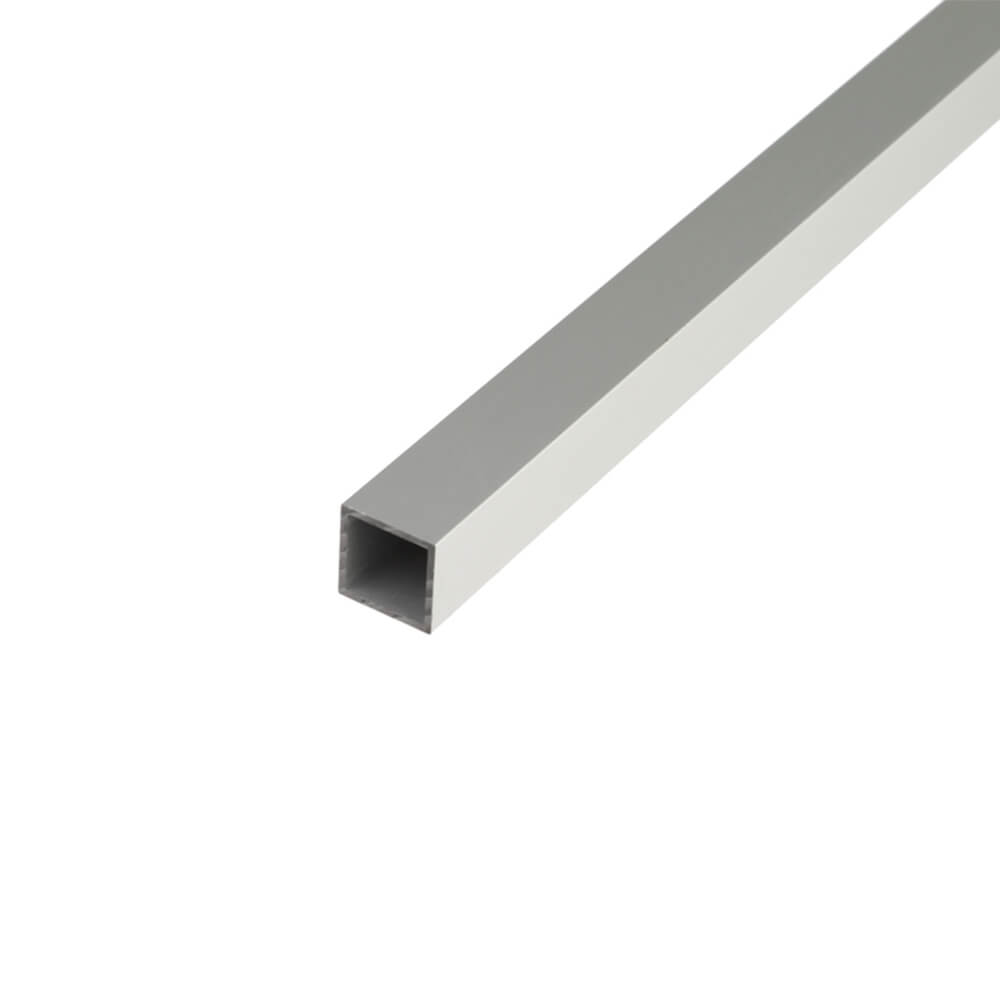 Vierkantrohr/Alu silberfarbig eloxiert