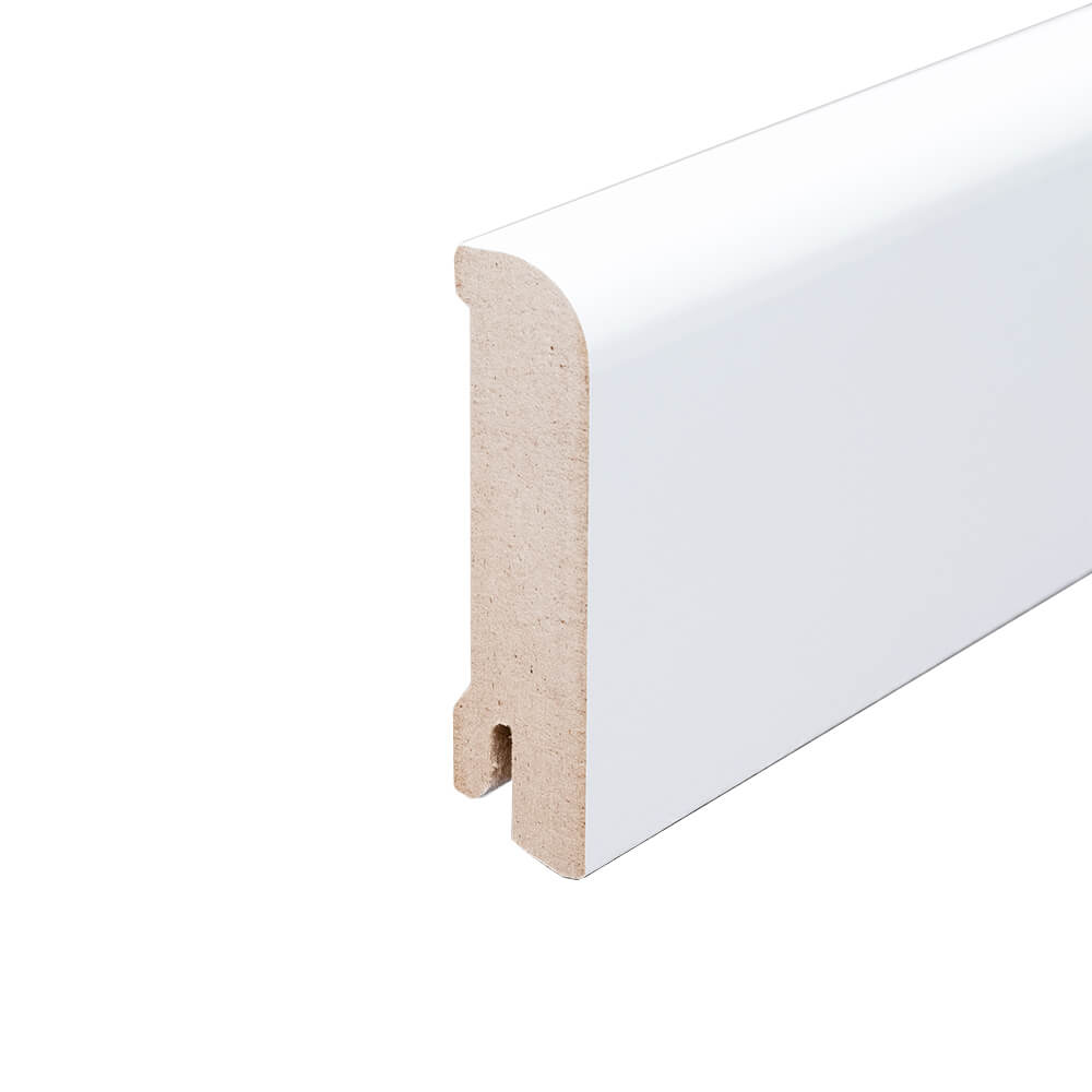 Sockelleiste Rundkante weiß grundiert