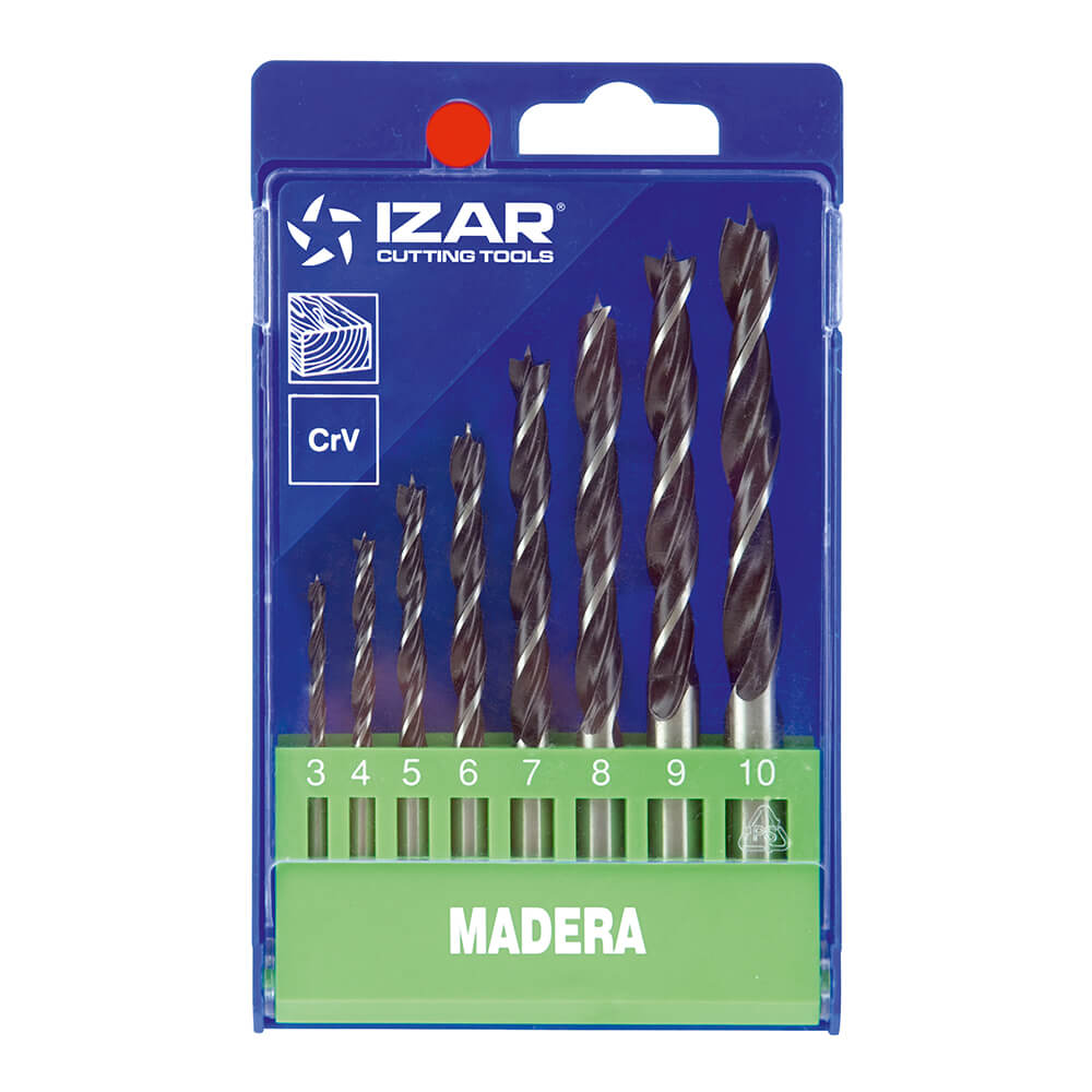 Holzbohrersatz mit Zentrierspitze 8-teilig