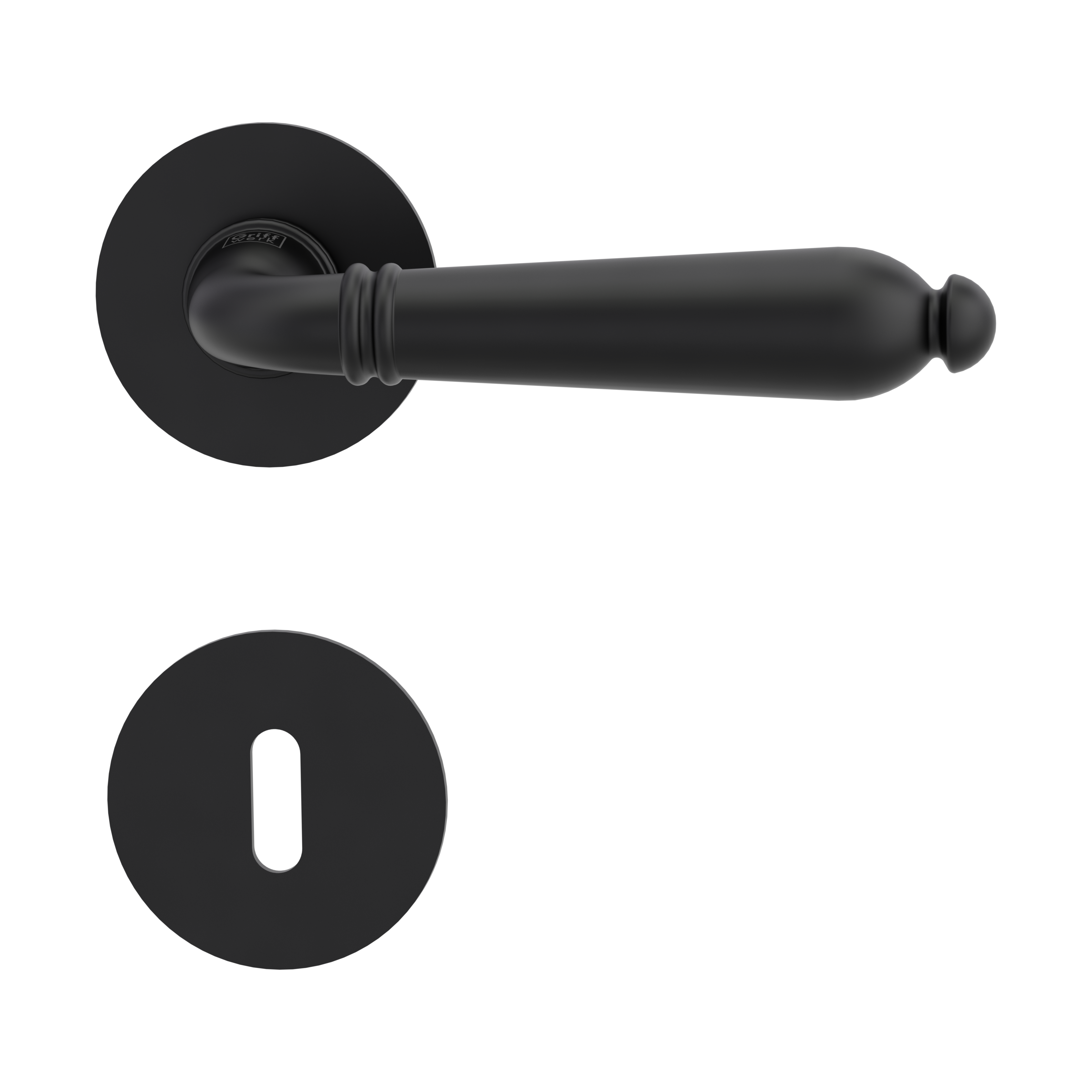 Türdrücker Carola Piatta S, Graphitschwarz