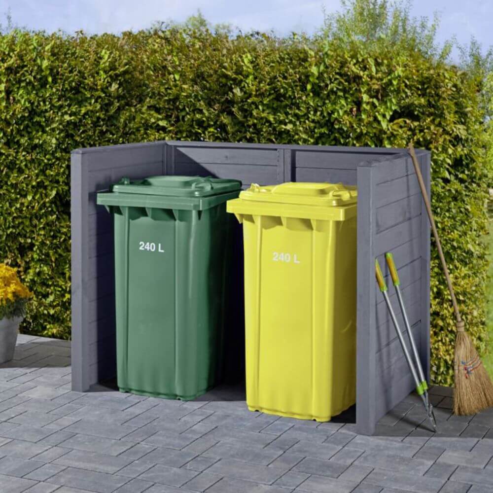 Mülltonnenabtrennung für 2x 240 L Tonnen