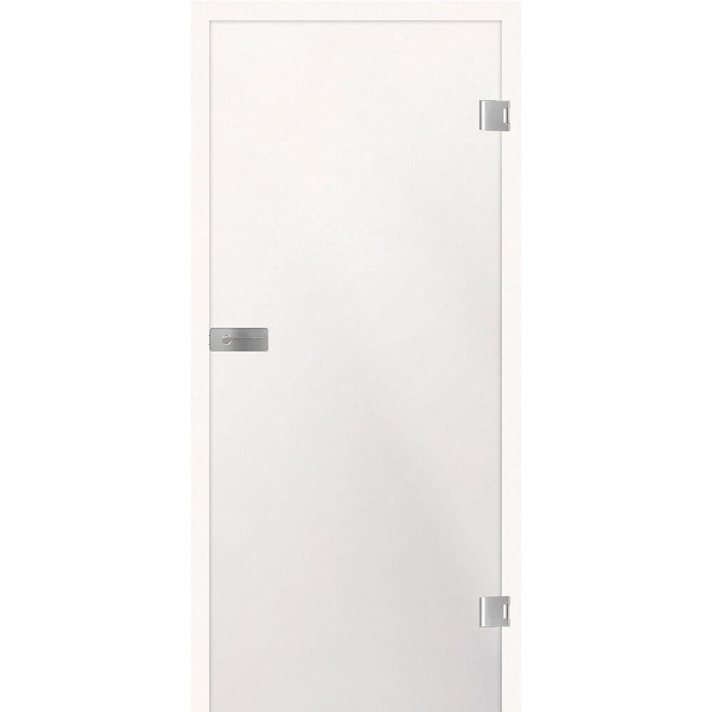 Ganzglas-Drehtür Studio/Office, Piano White