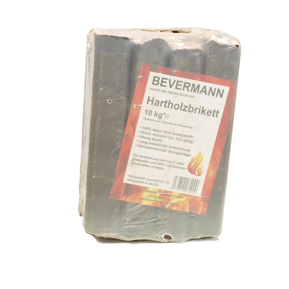 Holzbriketts, Brikett, Hartholz, 10 kg, Feuerholz Zugabe