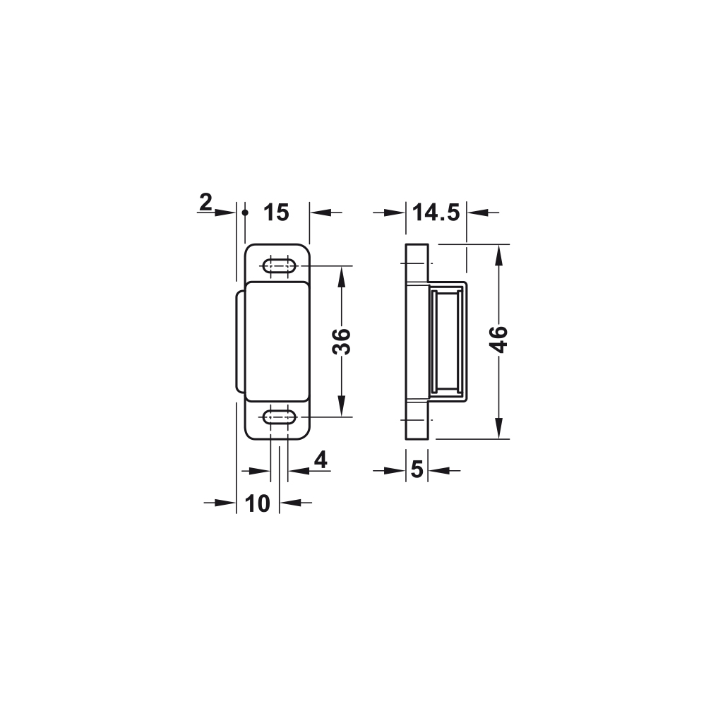 Magnetverschluss weiss 
