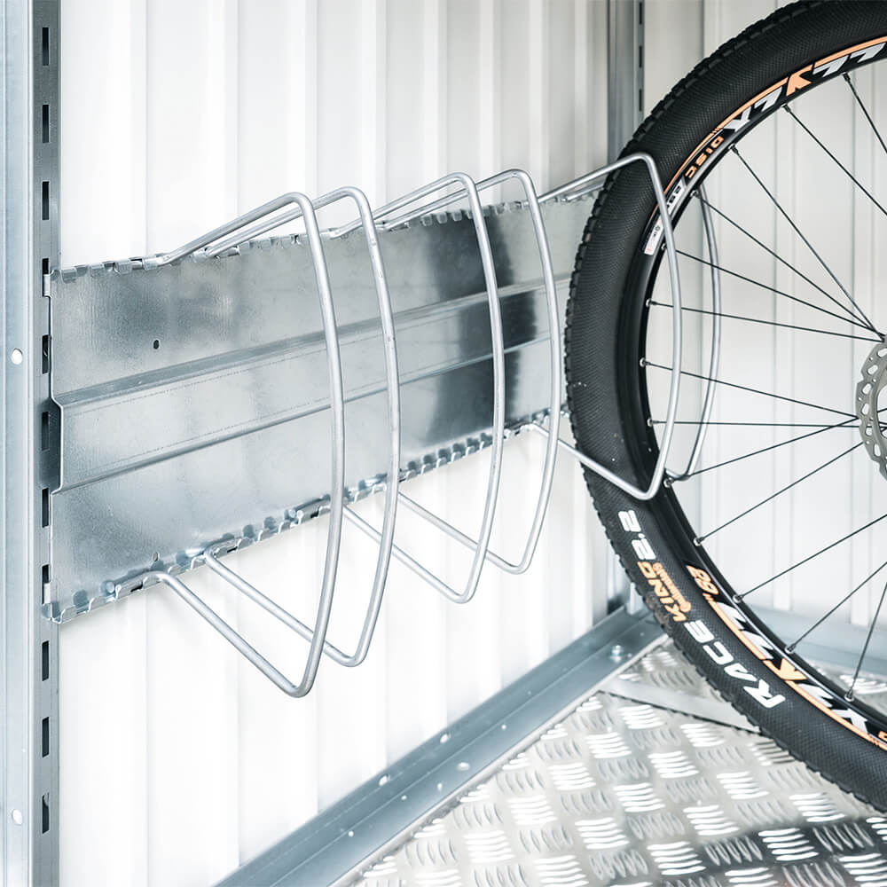 Fahrradständer bikeHolder für Gerätehäuser und HighBoard